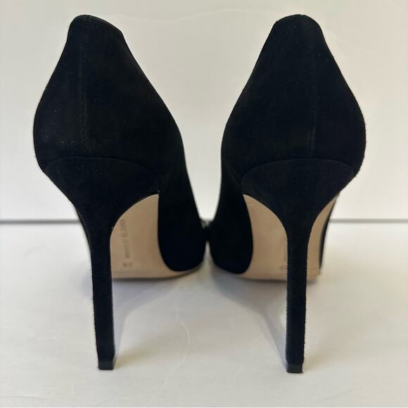 Manolo Blahnik BB 105mm Suede Pumps Black size IT 38 Heels Italy Classic Luxury - Picture 6 of 9